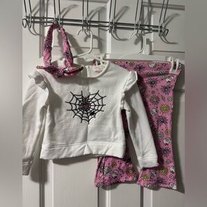 btween baby / Spider Web 🕸️🎃 Sweatshirt, Pants, & Headband / 24 months